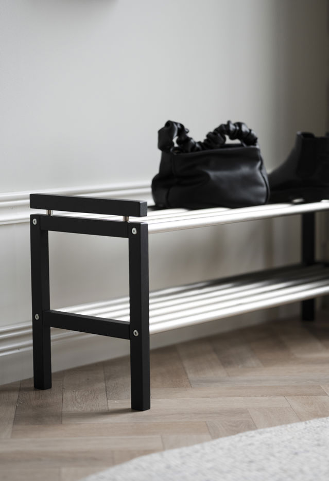 Cipőállvány 'Confetti' 100cm - Fém/ Fekete