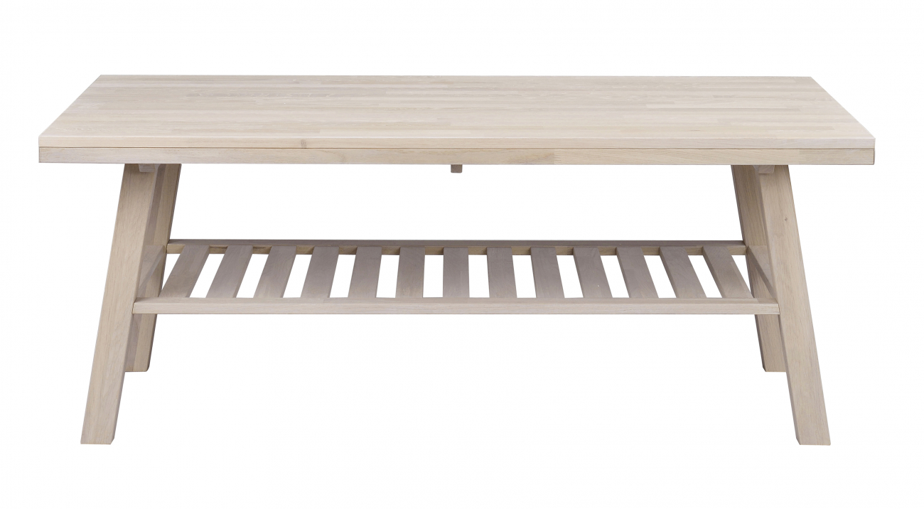 Kávézóasztal 'Brooklyn' 130x75cm - Fehér pigmentált tölgy