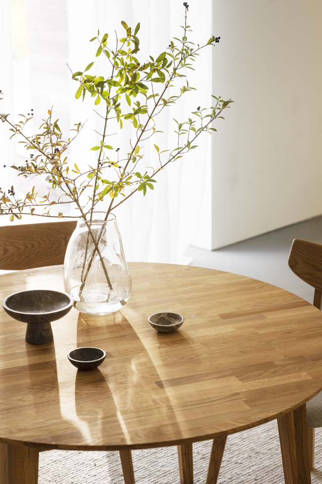 Étkezőasztal 'Filippa' Kerek 120cm - Természetes