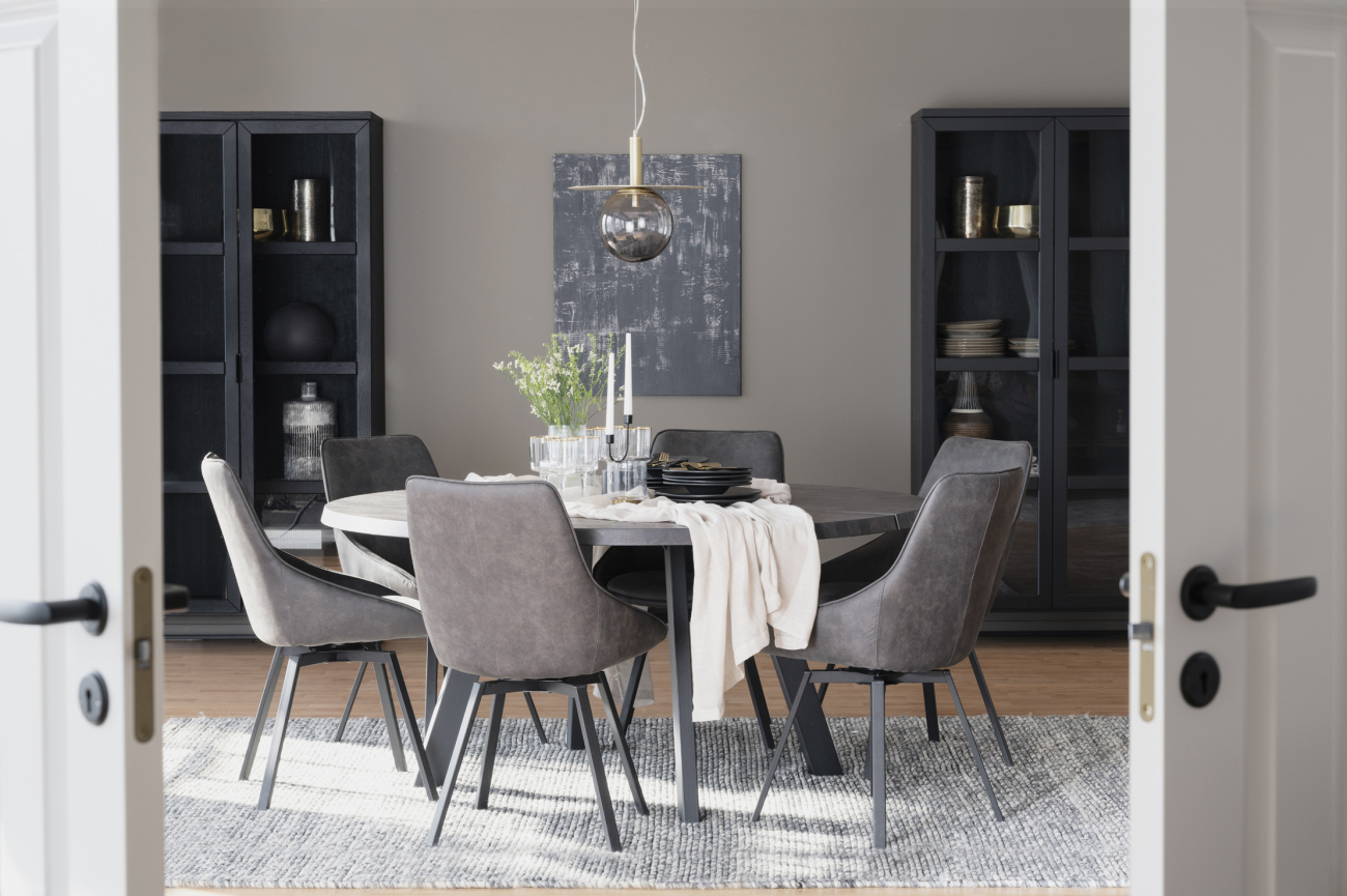 Étkezőasztal 'Fred' Kerek 160cm - Barna