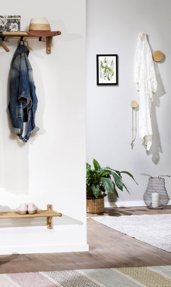 Fali fogas 'Milford' 12cm - Tölgy