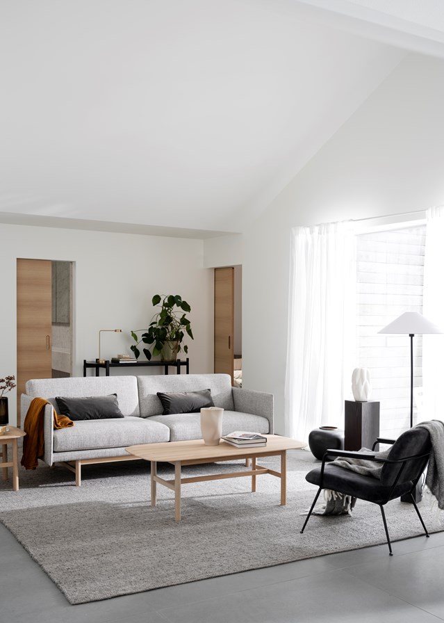 Kanapé 'Hammond' 2-személyes - Szürke/Természetes