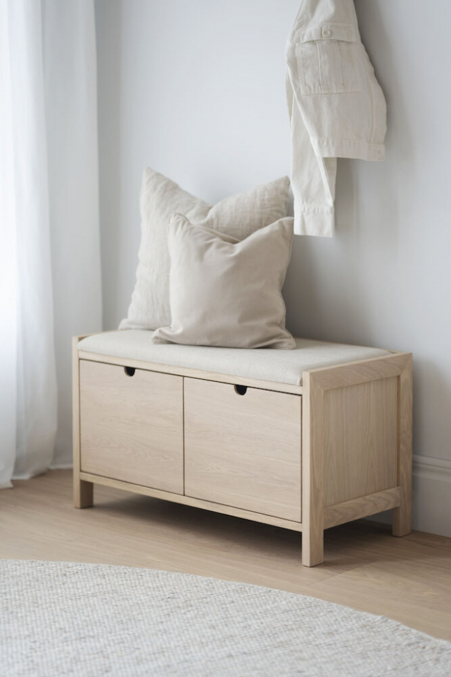 Előszobapad 'Hillmond' 80cm - Világos tölgy