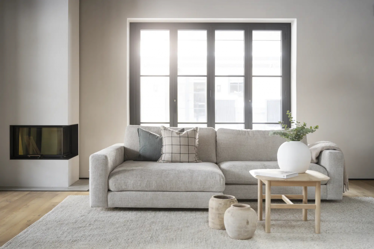 3-Személyes Kanapé 'Duncan' Fekvőfotel V - Világosszürke