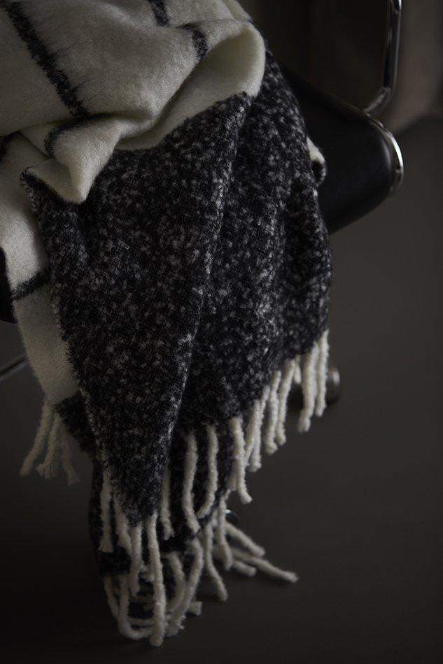 Takaró 'Carl' 130x170 - Fekete/Fehér