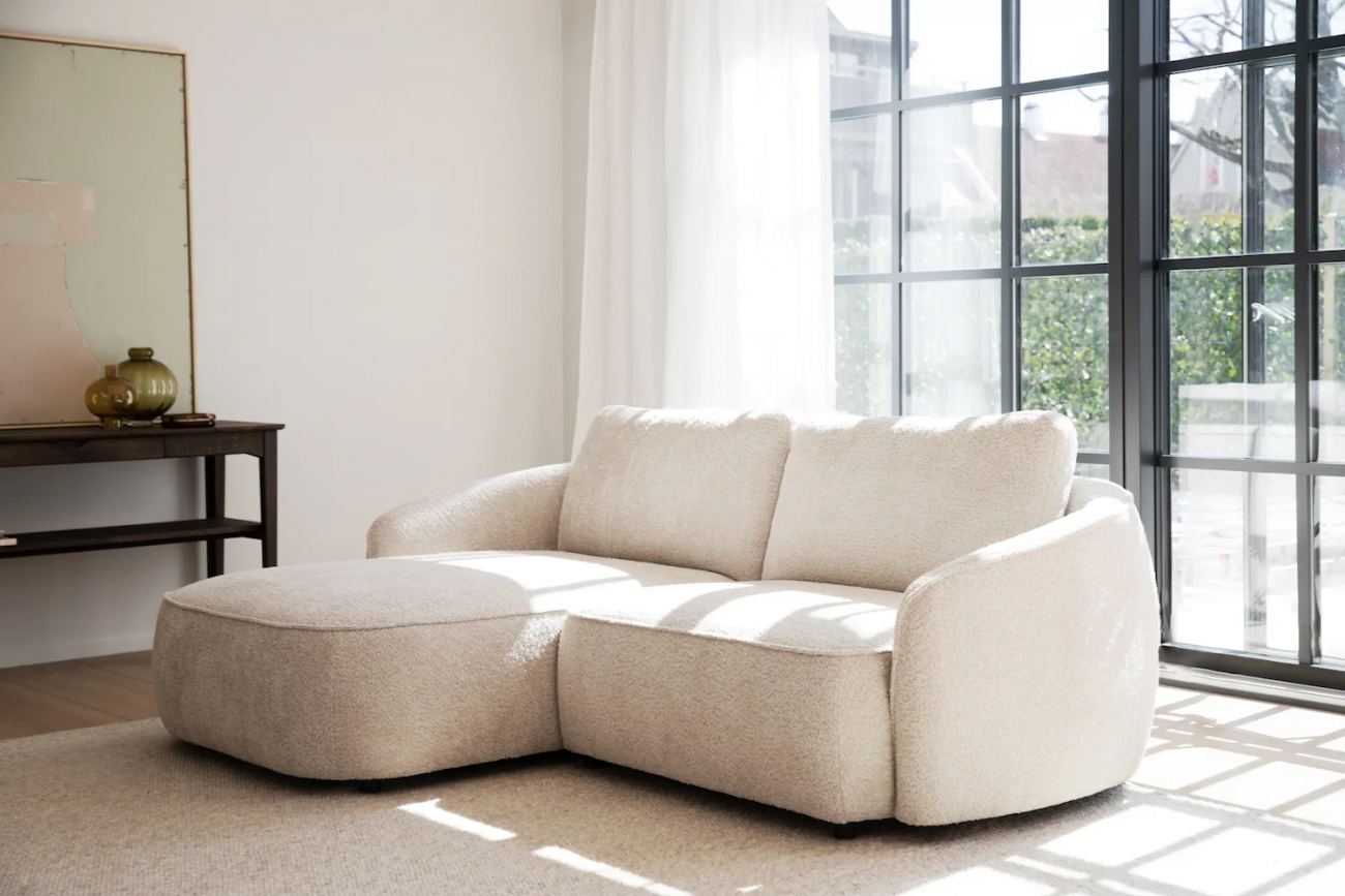 3-személyes kanapé 'Norris' bal karfás - Világos bézs