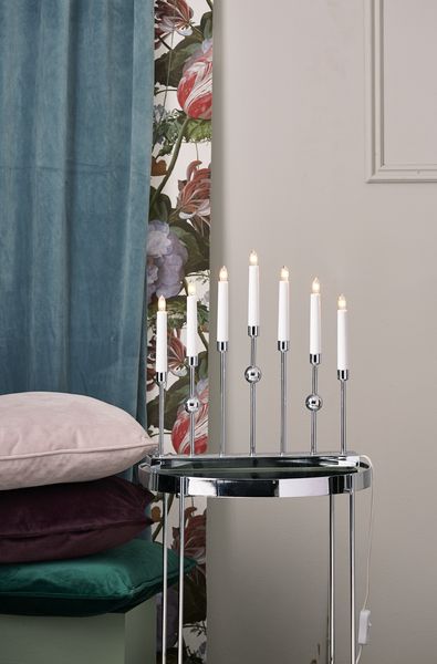 Gyertyatartó 'Gustavo' - Ezüst