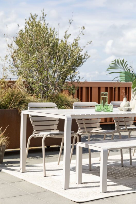 Kerti pad 'Vondel' 168,5x87cm - Fehér