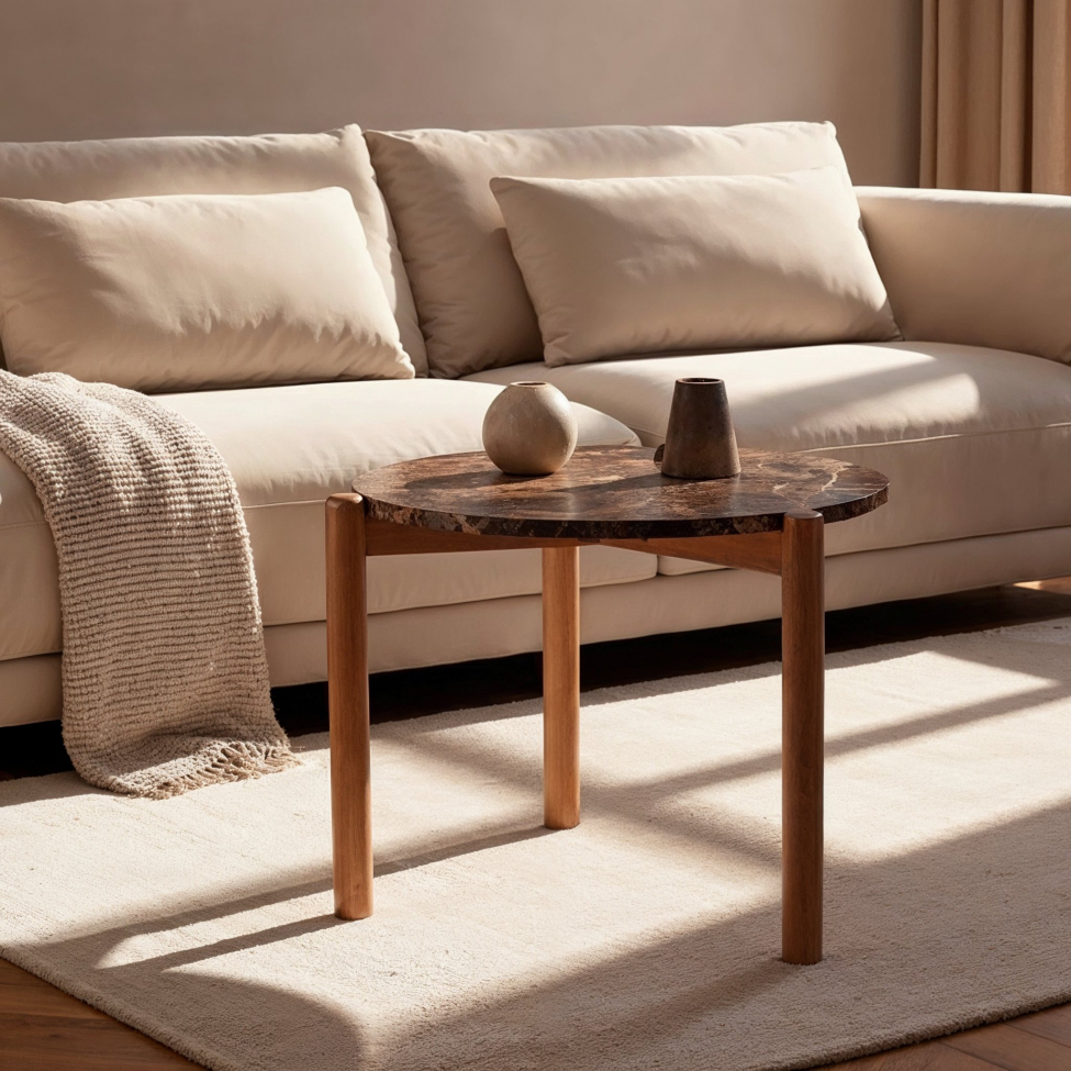 Marble dohányzóasztal S - Barna