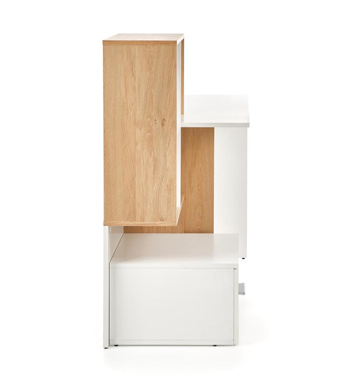 Íróasztal 'Grosso' - Fehér/Természetes