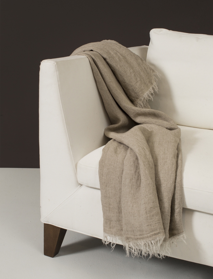 Pläd 'Levelin' 140X240 - Természetes