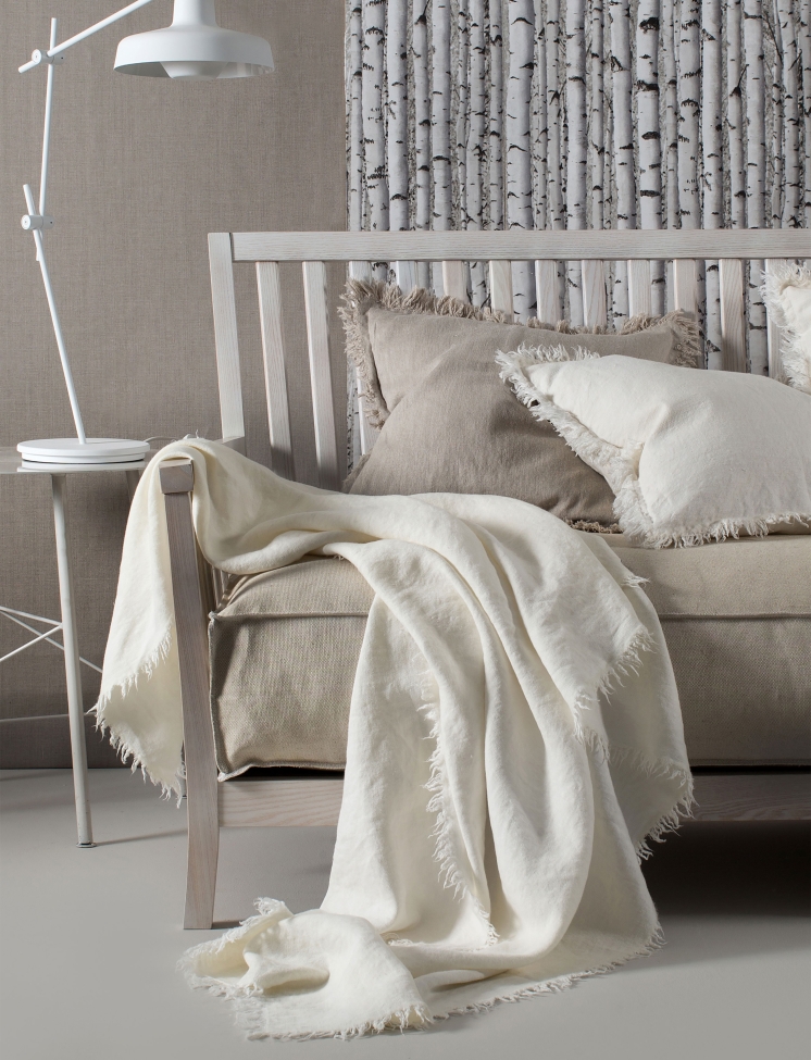 Pläd 'Merlin' 130x170 - Fehér