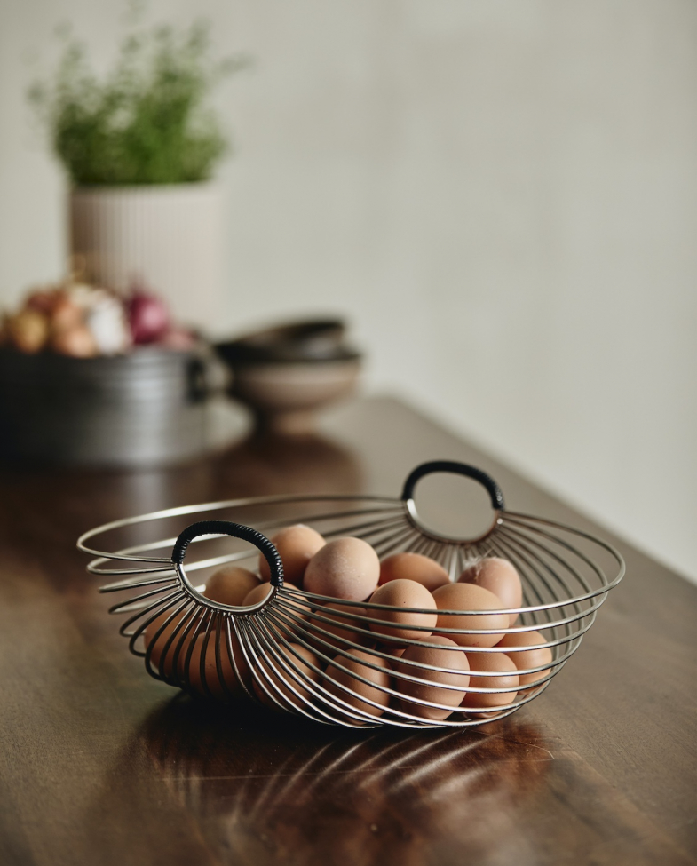 Gyümölcskosár 'Jaipur' - Ezüst/Fekete