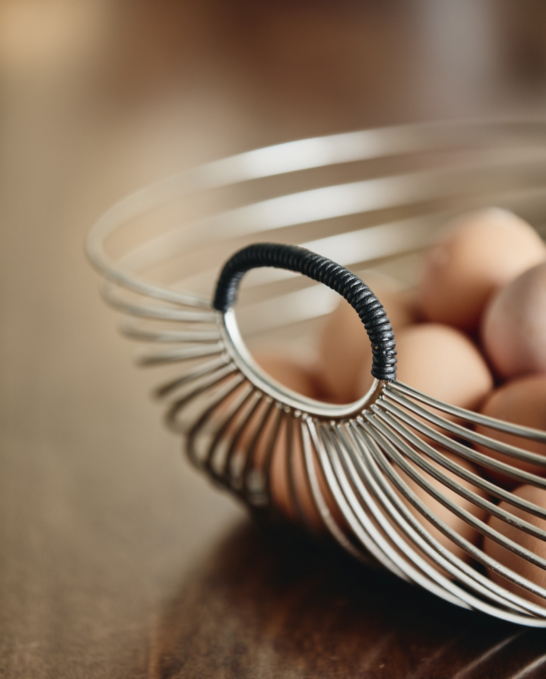 Gyümölcskosár 'Jaipur' - Ezüst/Fekete