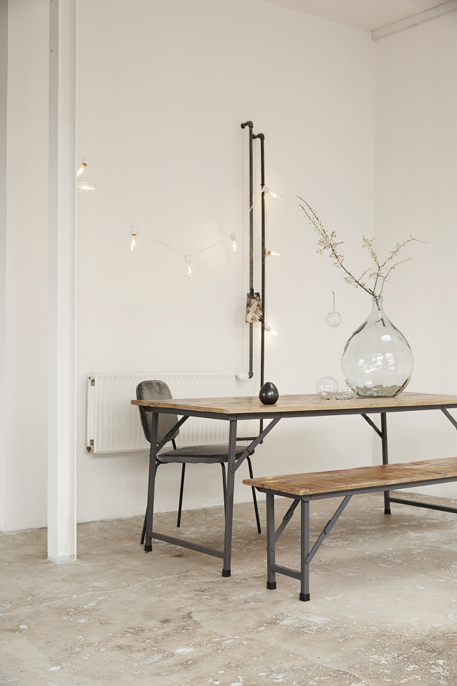 Étkezőasztal Vintage 180x80cm - Természetes