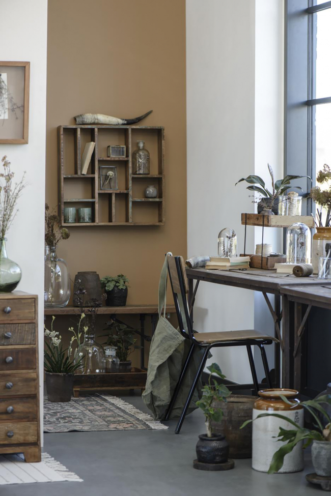 Fali polc 'Unique' - Újrahasznosított Fa/Vintage