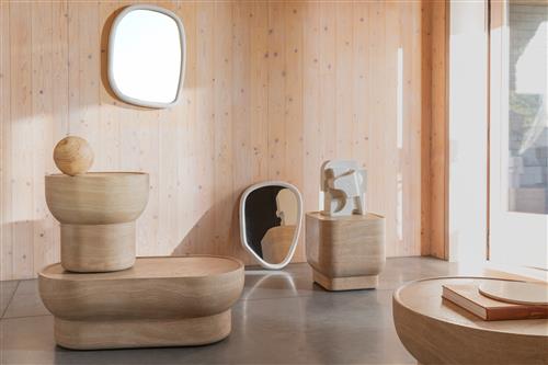 Noble Square oldalsó asztal - Bézs