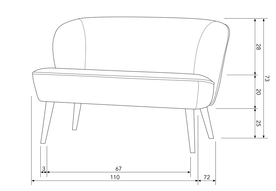 Kanapé 'Sara' - Bézs/Teddy