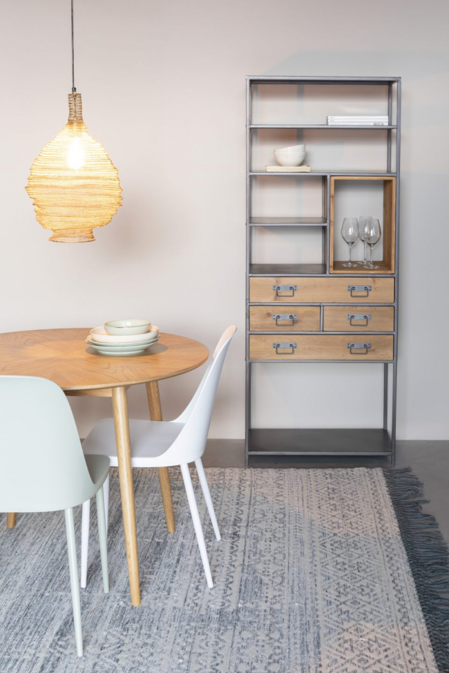 Polc 'Samuel' - Természetes/Fekete