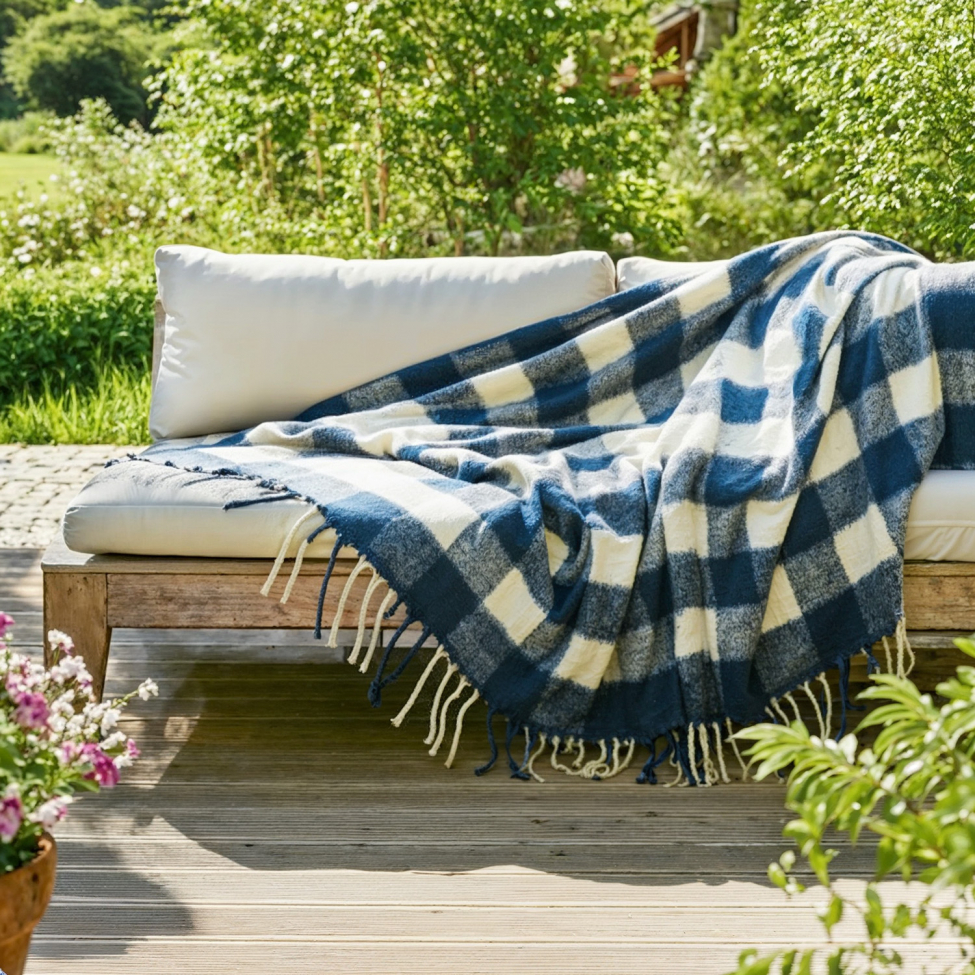 Pléd 'Phoebe' 130x170cm - Kék