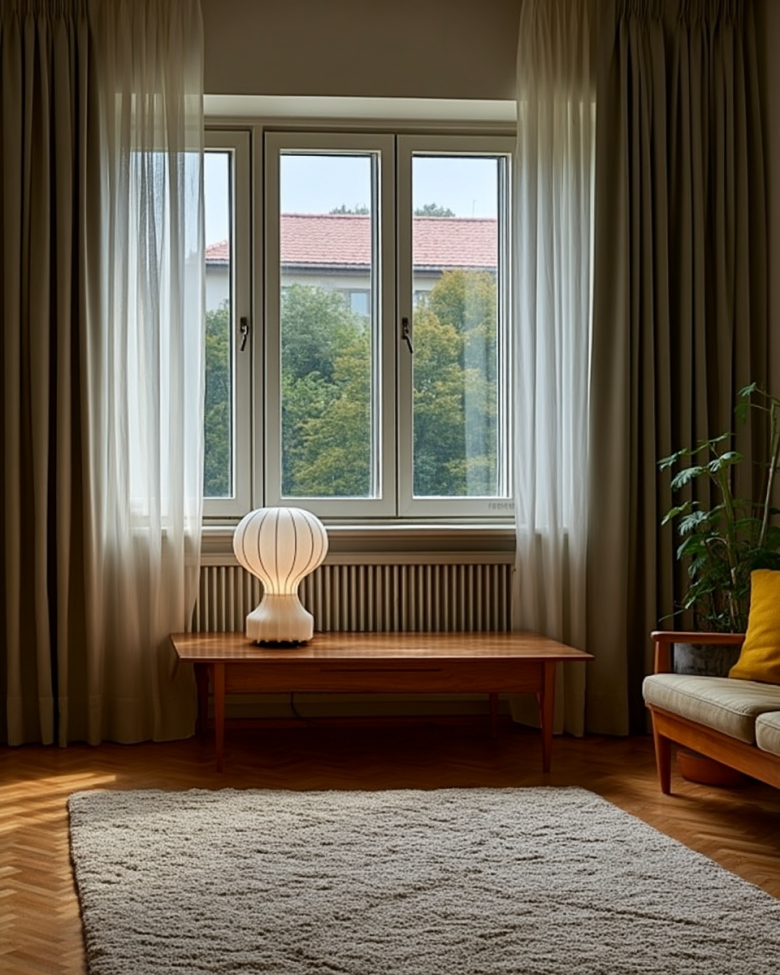 Lámpa 'Senigallia' M - Fehér/Fekete