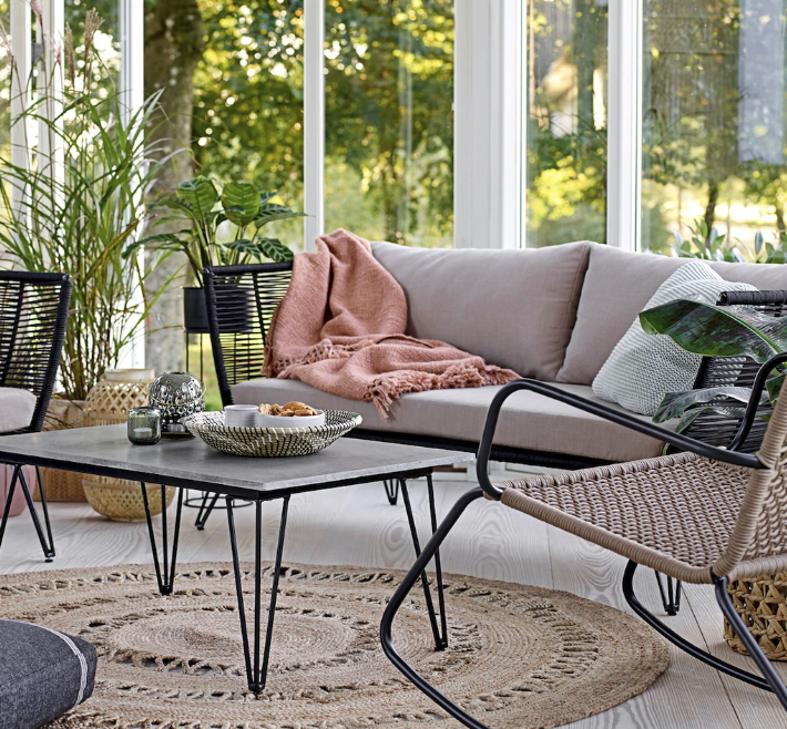 Kanapé 'Mundo' - Fekete/Beige