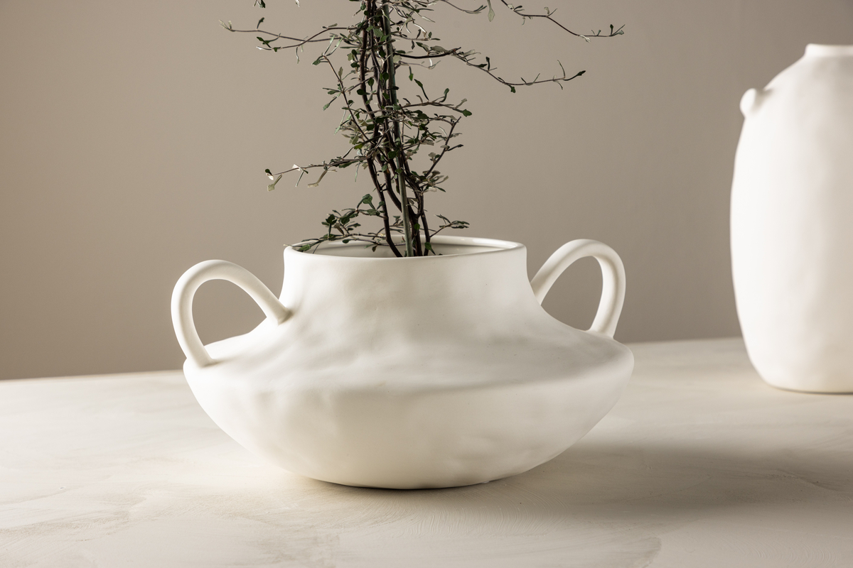 Cserép 'Arezzo' - Fehér