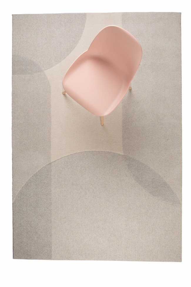 Gyapjúszőnyeg 'Dream' 160x230cm - Természetes/Szürke