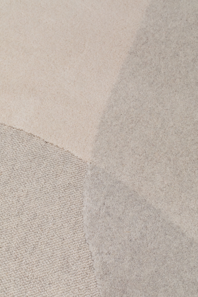 Gyapjúszőnyeg 'Dream' 160x230cm - Természetes/Szürke