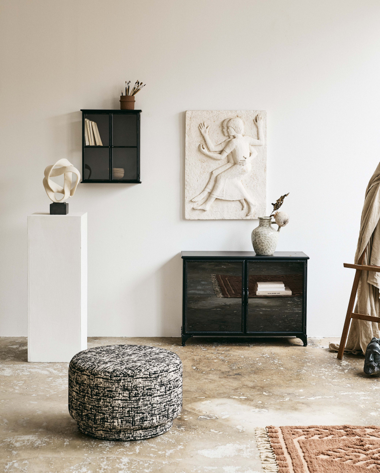 Fali szekrény 'Downtown' - Fekete