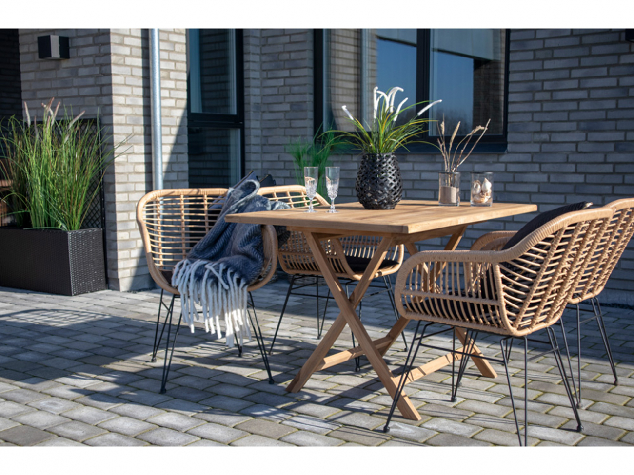 Trädgårdsbord 'Oviedo' 120x80cm - Tölgy