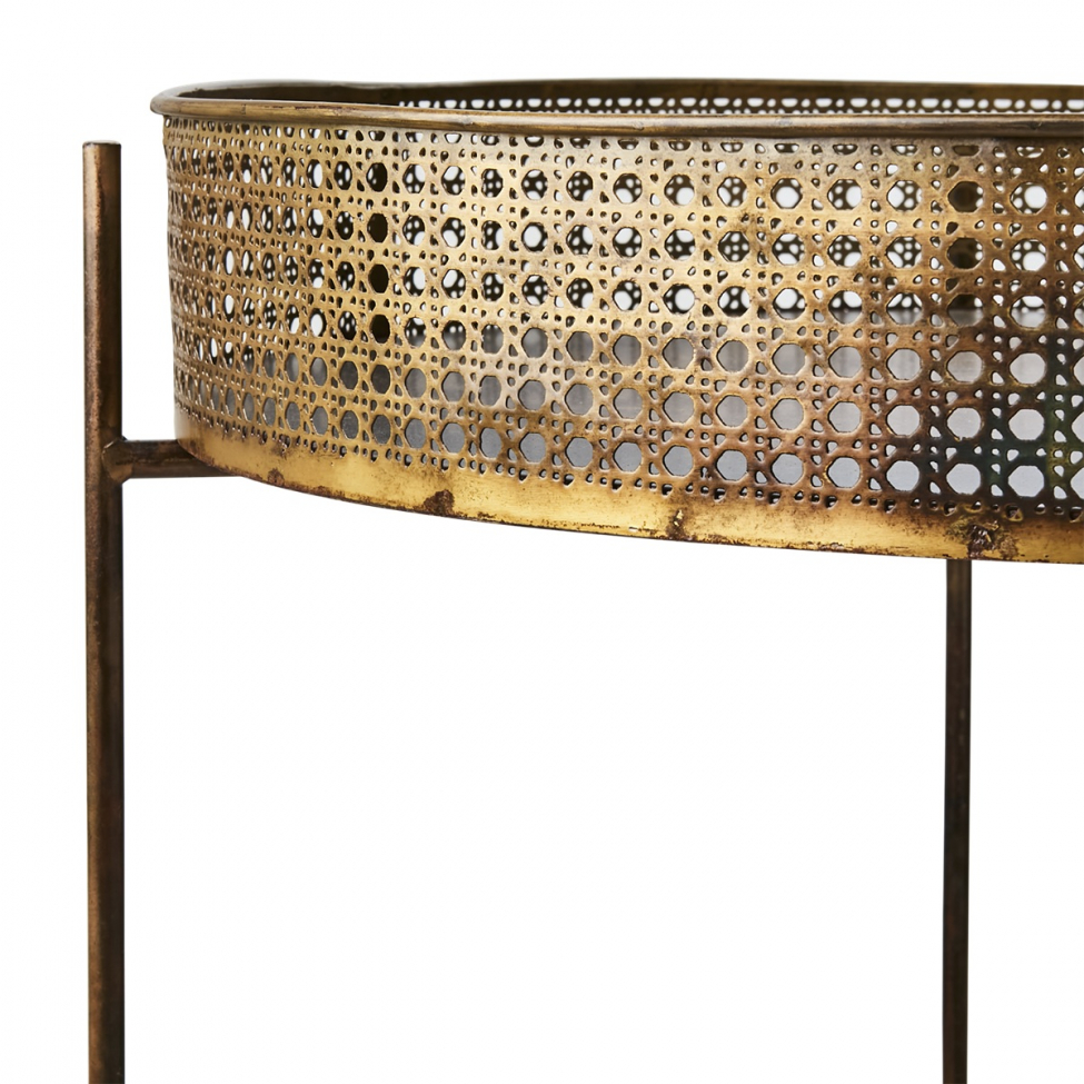 Oldalasztal 'Thomas L' - Réz/vas