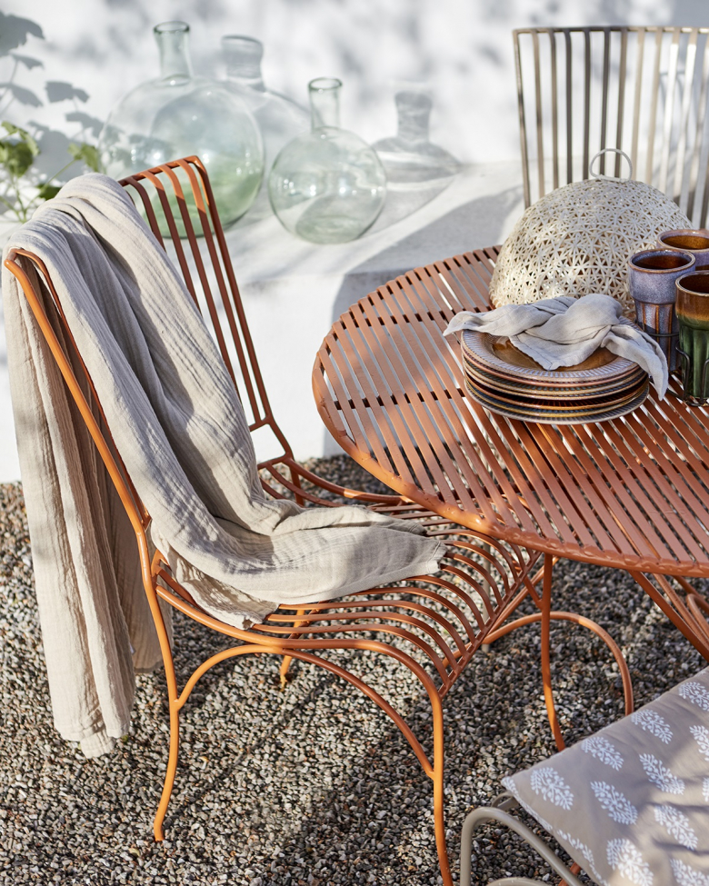 Asztal 'Visby' Kerek 100cm - Narancs