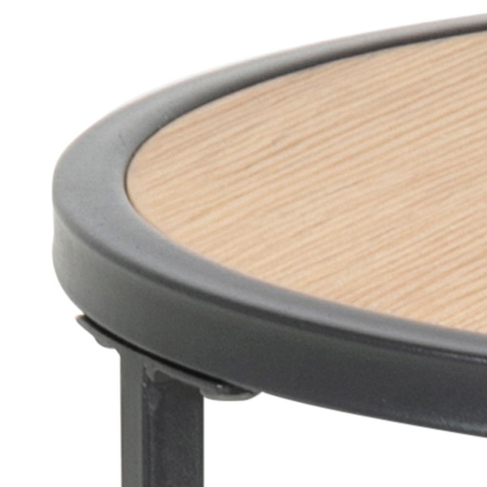 Hydra 40cm oldalasztal - Természetes/Fekete