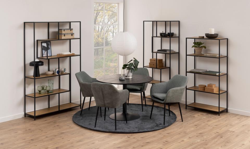 Könyvespolc 'Hydra' 114cm - Fekete