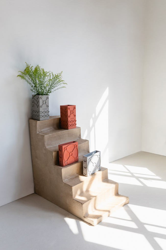 Váz 'Graphic Square' - Szürke