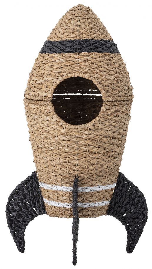 Tárolókosár 'Űrhajó' - Természetes/Fekete