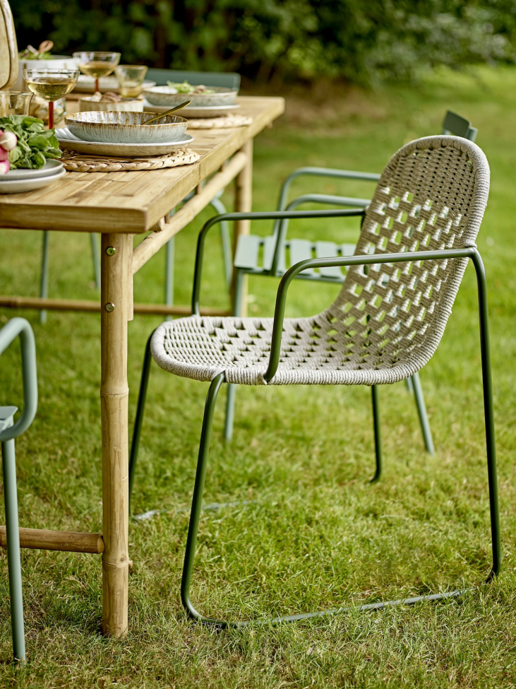 'Calana' kerti szék – Zöld/Fém