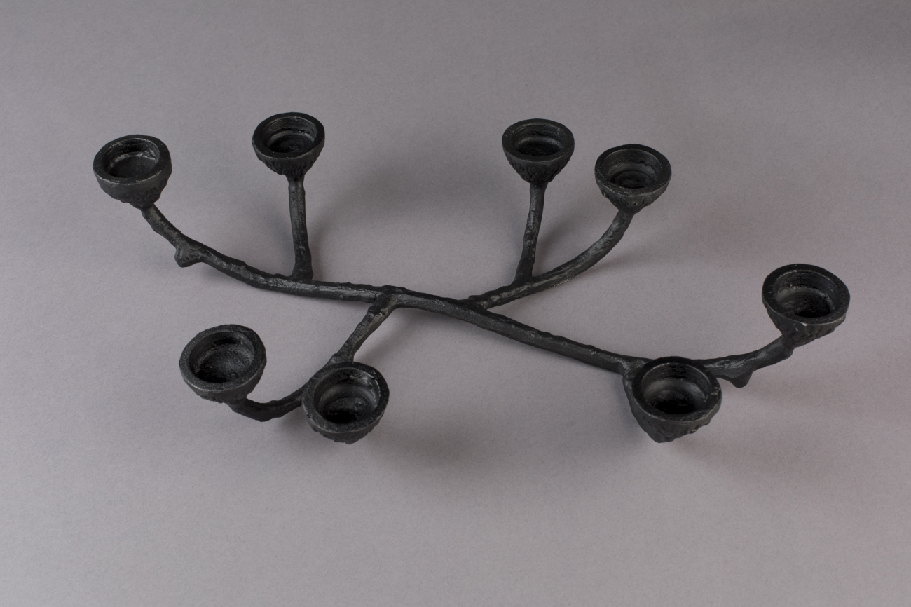 Gyertya tartó 'Sento' - Fekete