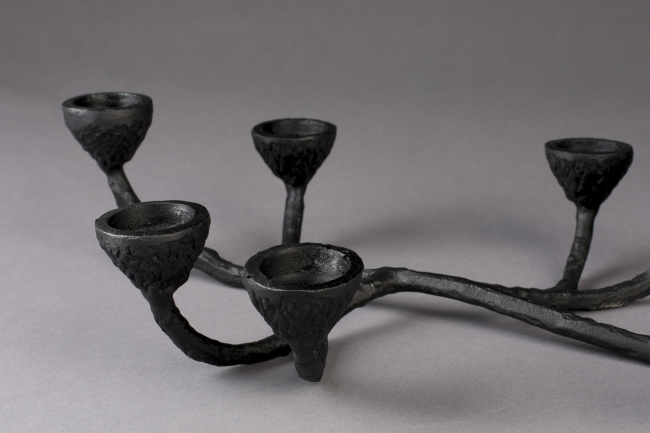 Gyertya tartó 'Sento' - Fekete