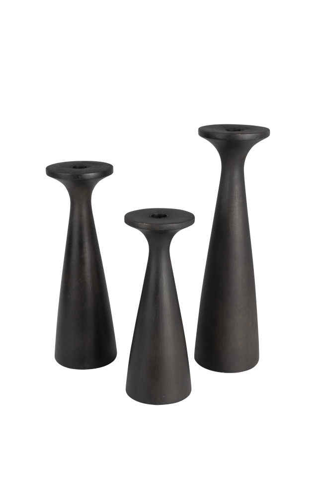 Gyertya tartó 'Flames' - Fekete S