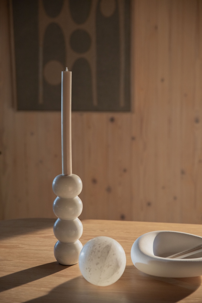 Gyertyatartó 'Rome' - Fehér