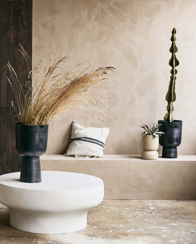 Cserép 'Galoa' L - Fekete