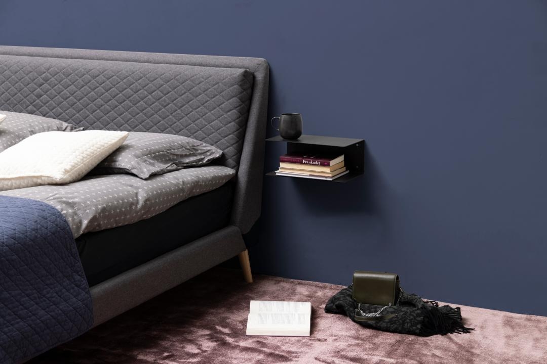 2-db Fali polc 'Joliet' - Fekete