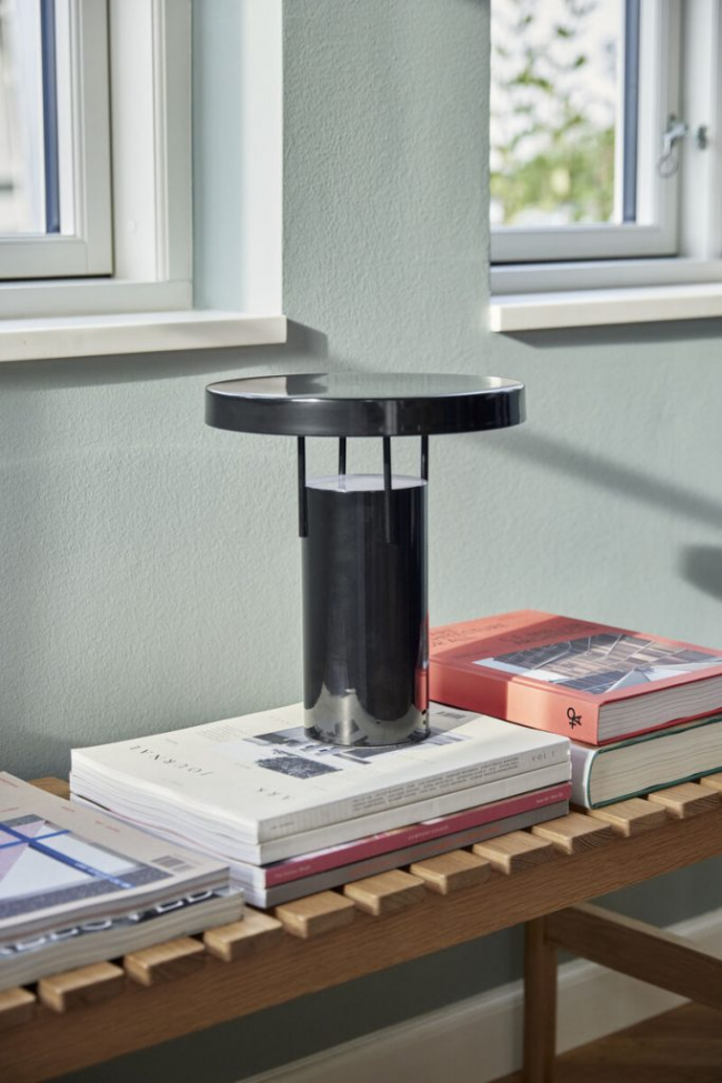 Újratölthető asztali lámpa 'Bring Me' - Fekete