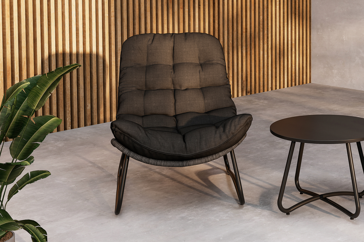 Loungeset 'Siro' - Fekete