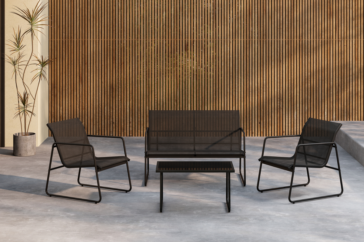 Loungeset 'Ravena' - Fekete