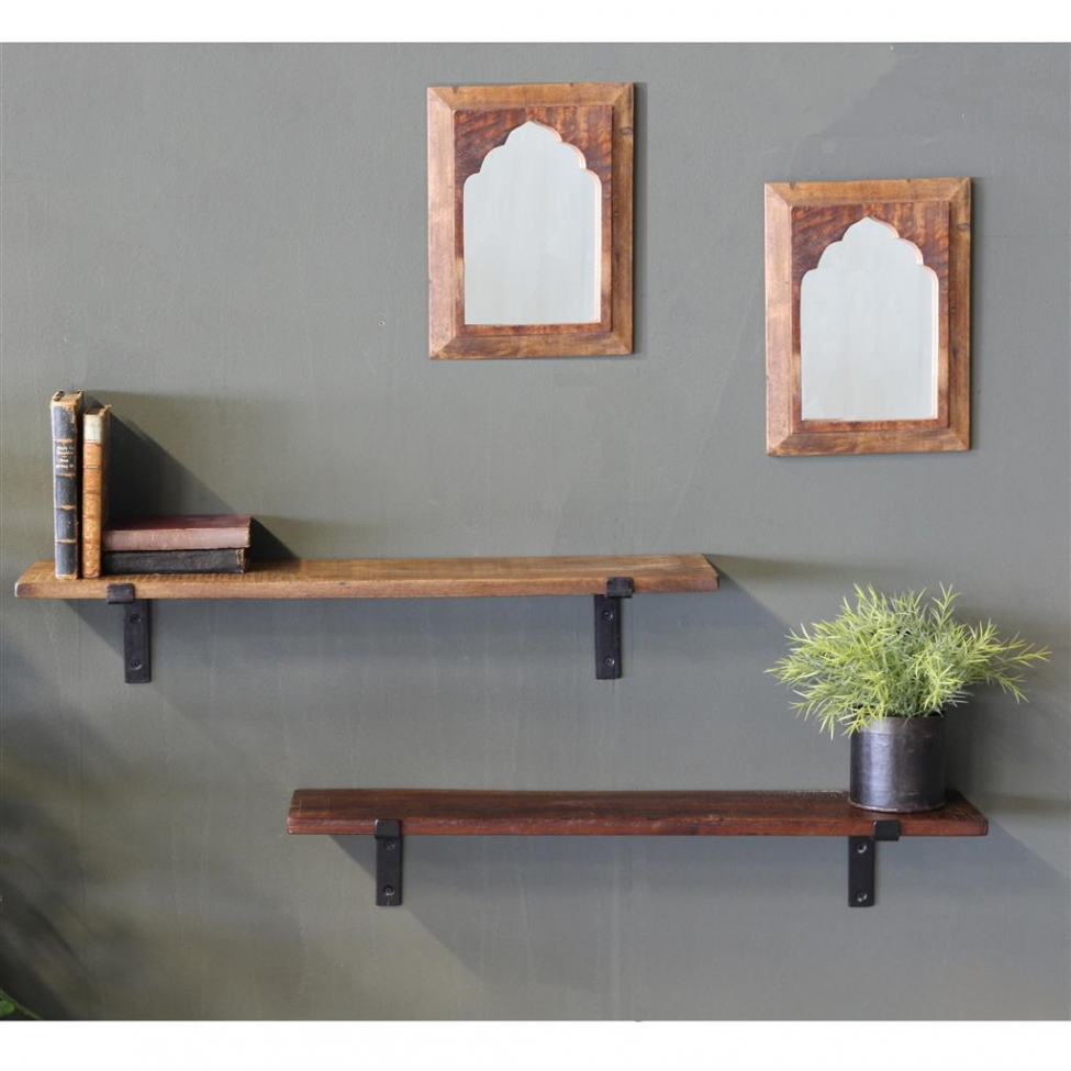 Fali polc 'Factory' 80cm - Természetes