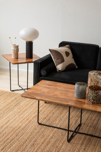 Vintage dohányzóasztal 110x60cm - Természetes