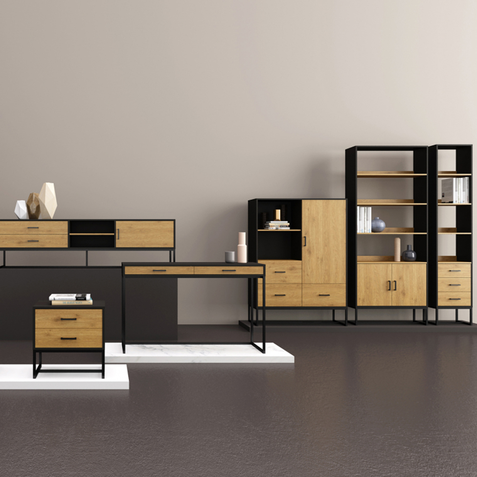 Amster szekrény - Tölgy/Fekete